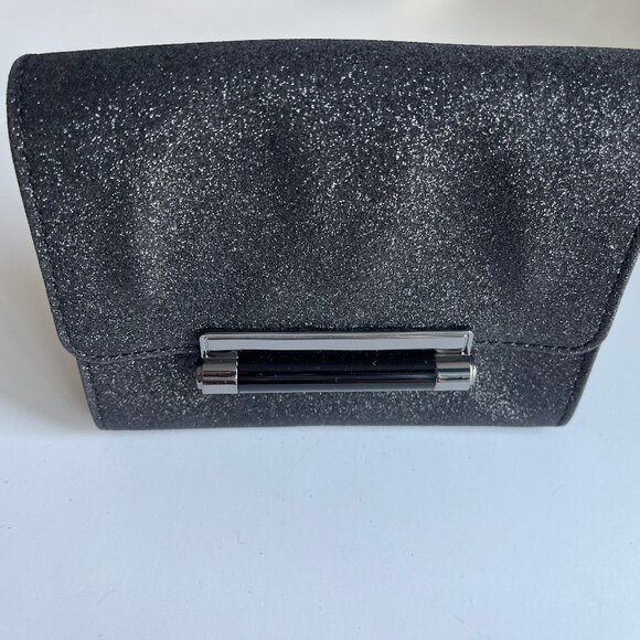 DVF Black Glitter Mini Cross Body with Leather & Chain Strap - Like New - Picture 5 of 9